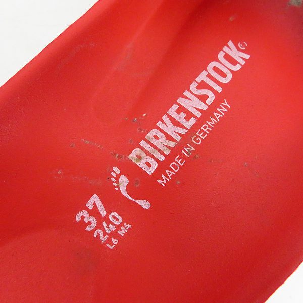 実際に弊社で買取させて頂いたBIRKENSTOCK/ビルケンシュトック サンダル レッド/赤 24.0の画像 4枚目