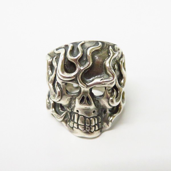 実際に弊社で買取させて頂いた【ギャラ付き】TRAVIS WALKER/トラヴィスワーカー フレイミング オリジナル スカル リング/16.5-17号の画像 1枚目