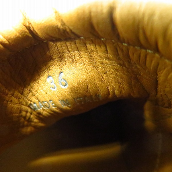 実際に弊社で買取させて頂いたJIMMY CHOO/ジミーチュウ レザー グリッター ラメ スニーカー レースアッップ/36の画像 5枚目