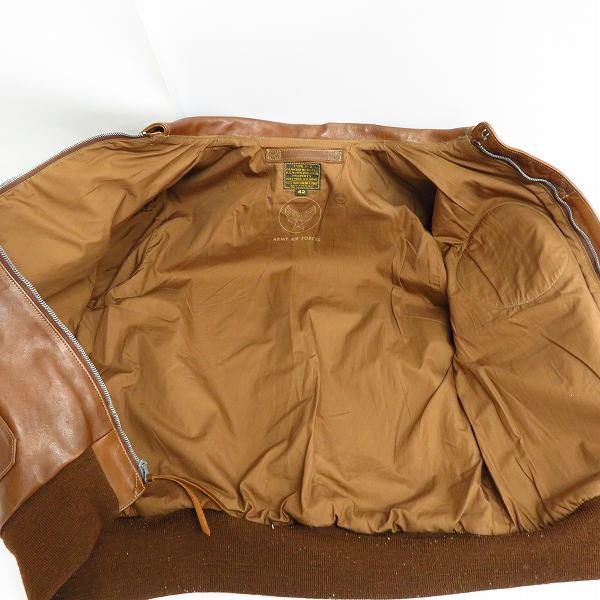 実際に弊社で買取させて頂いたBUZZ RICKSONS/バズリクソンズ A-2 L.H.KERNS HOYA BOY レザージャケット 120着限定 BR80184/42の画像 2枚目