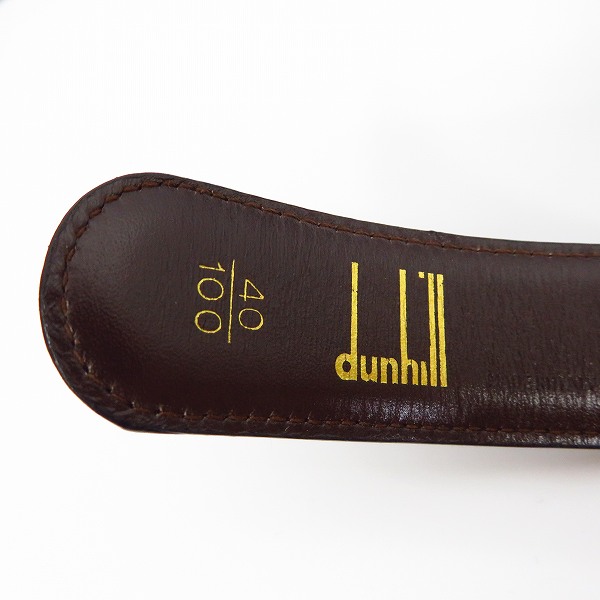 実際に弊社で買取させて頂いたdunhill/ダンヒル イタリア製 レザーベルト ブラック 40/100の画像 3枚目