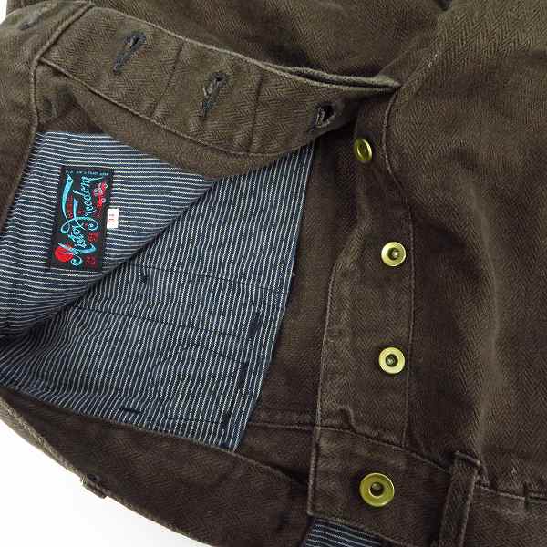実際に弊社で買取させて頂いたSUGAR CANE/シュガーケーン MISTER FREEDOM 15oz L/C HERRINGBONE CAMARGUAIS ヘリンボーン パンツ SC41765/34の画像 2枚目