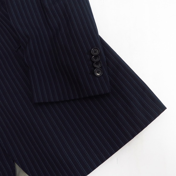 実際に弊社で買取させて頂いたBARNEYS NEW YORK/バーニーズニューヨーク ストライプ柄 3Bテーラードジャケット/48の画像 7枚目