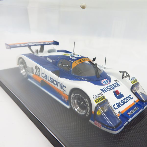 実際に弊社で買取させて頂いたEBBRO/エブロ 1/43スケール CALSONIC NISSAN/カルソニック 日産 R88C  Le MAN's 1988 WHITE/BLUE ミニカーの画像 3枚目