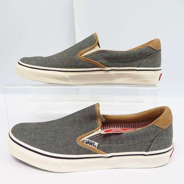 未使用】VANS/バンズ slip-on スリッポン グレー×ベージュ 