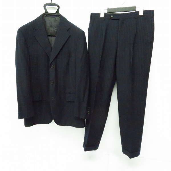実際に弊社で買取させて頂いたBURBERRY LONDON/バーバリー ロンドン ストライプ柄スーツ ジャケット/パンツ セットアップスーツ/46 
