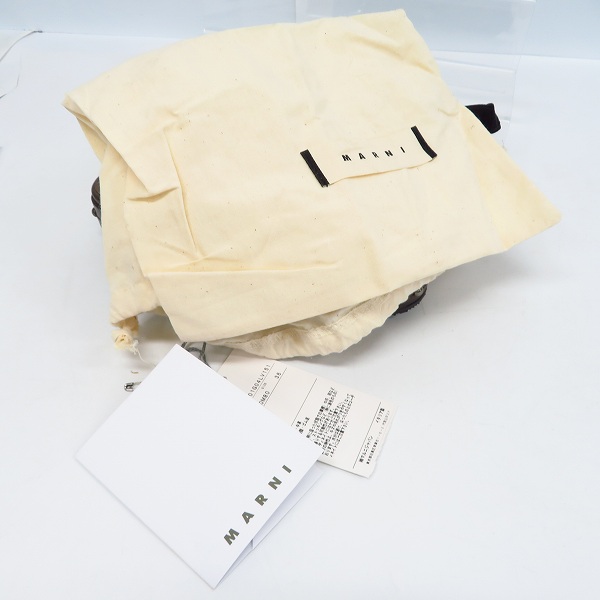 実際に弊社で買取させて頂いたMARNI/マルニ レディース レザー スタッズ サンダル ブラウン×シルバー/36の画像 8枚目