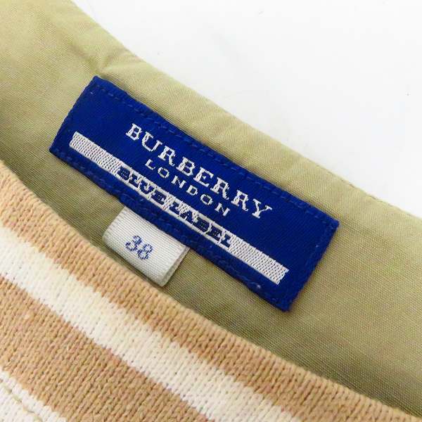 実際に弊社で買取させて頂いたBURBERRY BLUE LABEL バーバリー ブルーレーベル ボーダー七分袖切替 ワンピース/38の画像 2枚目