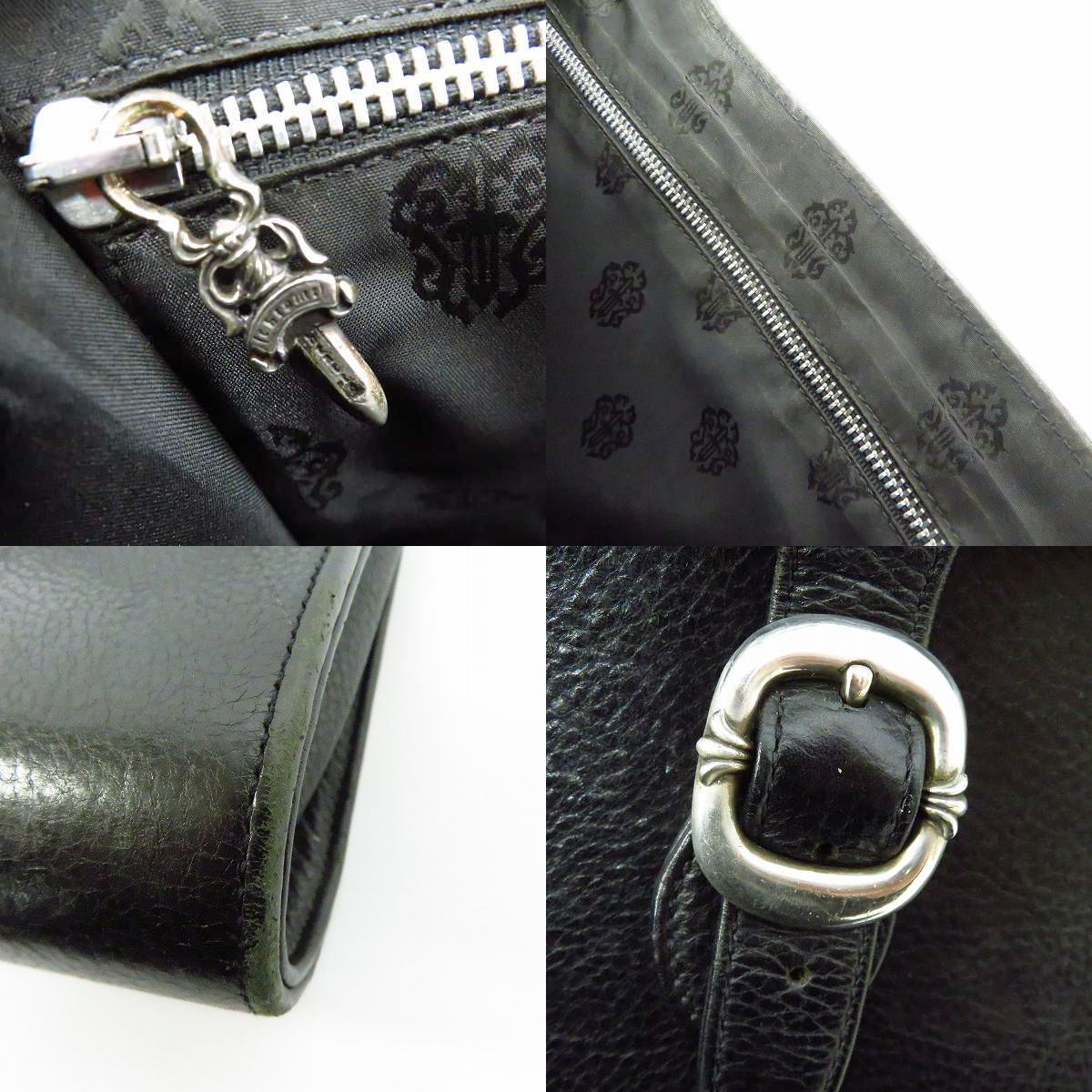 インボイス/原本】CHROME HEARTS/クロムハーツ BRIEFCASE NH レザー 