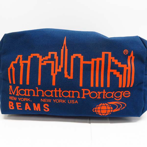 実際に弊社で買取させて頂いたManhattan Portage×BEAMS/マンハッタンポーテージ×ビームス メッセンジャー ショルダーバッグ ネイビーの画像 8枚目
