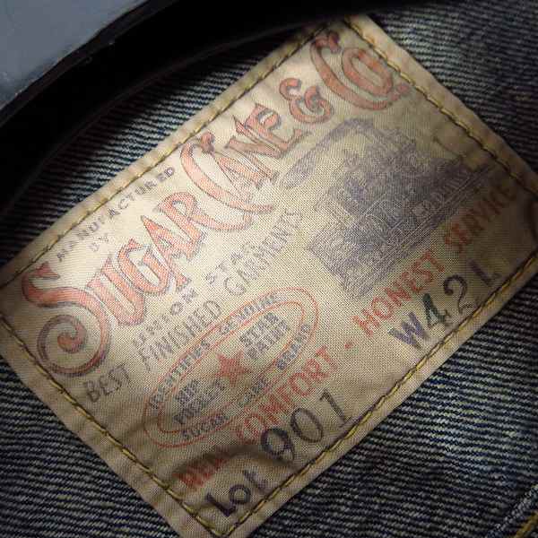 実際に弊社で買取させて頂いたSUGAR CANE/シュガーケーン LOT901 デニムジャケット/Gジャン SC11901H/42の画像 2枚目