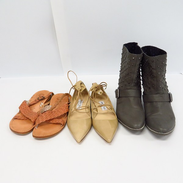 実際に弊社で買取させて頂いたJIMMY CHOO/EDER SHOES/DIESEL パンプス/サンダル/ショートブーツ/36  3点セット