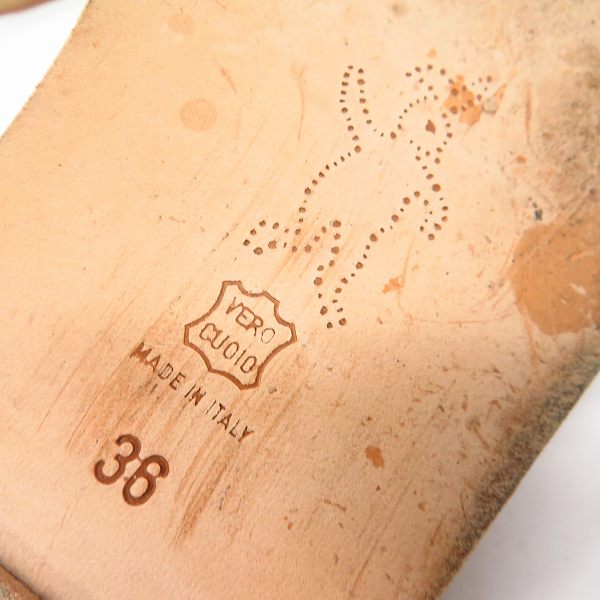 実際に弊社で買取させて頂いたMARNI/マルニ レディース フラットサンダル ブラウン/36の画像 5枚目