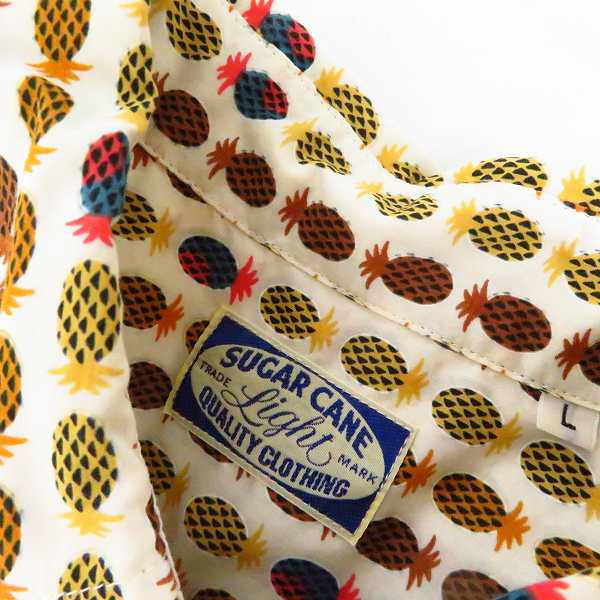 実際に弊社で買取させて頂いたSUGAR CANE/シュガーケーン 半袖シャツ 総柄 コットン/Lの画像 2枚目