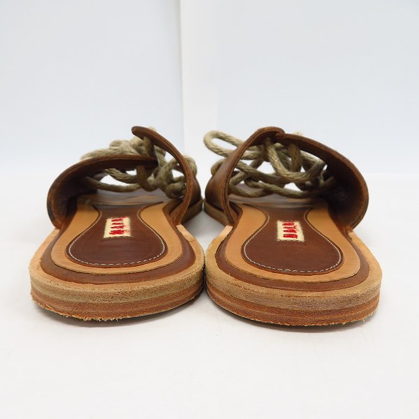 実際に弊社で買取させて頂いたMARNI/マルニ レディース フラットサンダル ブラウン/36の画像 1枚目