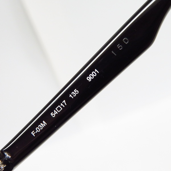 実際に弊社で買取させて頂いた999.9/フォーナインズ feelsun 度なし サングラス/メガネフレーム F-03Mの画像 4枚目