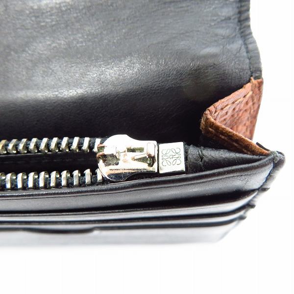 実際に弊社で買取させて頂いたLOEWE/ロエベ レザー 二つ折り ロングウォレット/長財布の画像 5枚目