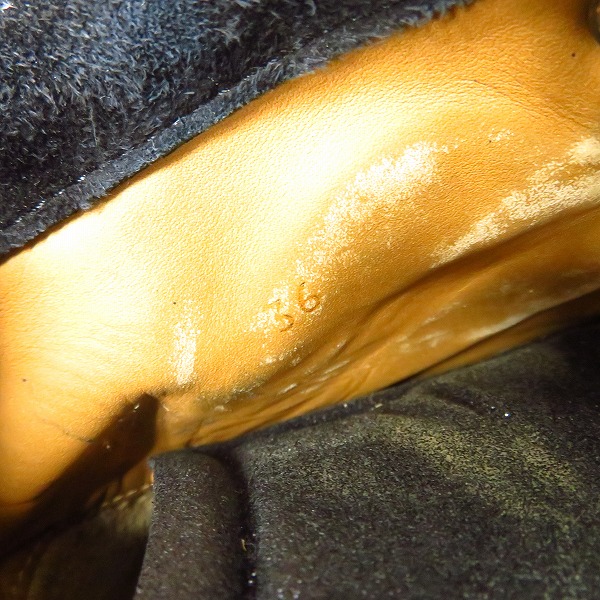 実際に弊社で買取させて頂いたJIMMY CHOO/ジミーチュウ ハイカット スニーカー シューズ ラメ ブラック レザー/36の画像 5枚目