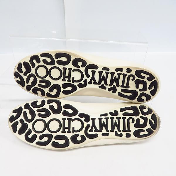 実際に弊社で買取させて頂いたJIMMY CHOO/ジミーチュウ ラインストーン フラットシューズ ホワイト/36の画像 2枚目