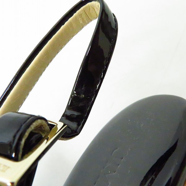 実際に弊社で買取させて頂いたJIMMY CHOO/ジミーチュウ オープントゥ ウェッジソール サンダル ブラック/36の画像 6枚目