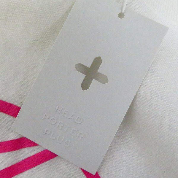 実際に弊社で買取させて頂いたHEAD PORTER PLUS×FRAGMENT DESIGN/ヘッドポータープラス×フラグメントデザイン ネオンTシャツ ホワイト/Lの画像 5枚目
