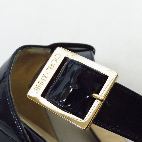 実際に弊社で買取させて頂いたJIMMY CHOO/ジミーチュウ ストラップサンダル ネイビー/36の画像 7枚目
