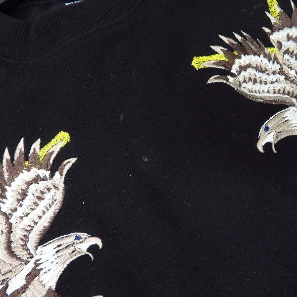 実際に弊社で買取させて頂いたDIET BUTCHER SLIM SKIN/ダイエットブッチャースリムスキン 16AW chocolate jesus 鷹刺繍 プルオーバースウェット 1の画像 6枚目