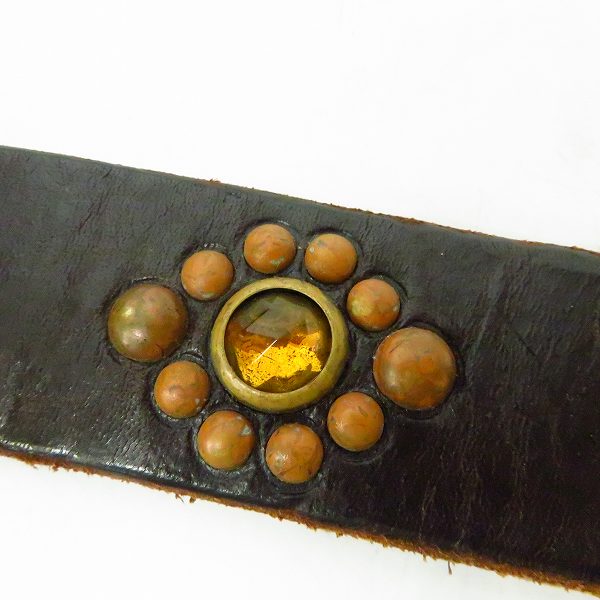 実際に弊社で買取させて頂いたハーレーダビッドソン/ブランド不明 スタッズ レザーベルト 他 3点セットの画像 5枚目