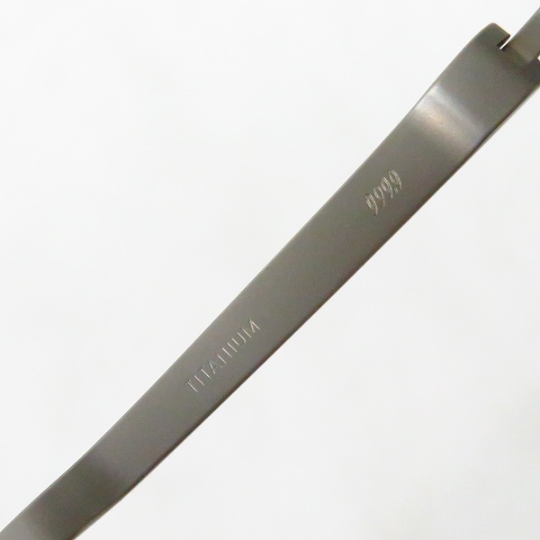 実際に弊社で買取させて頂いた9999/フォーナインズ Titanium/チタン 度入り 眼鏡 メガネフレーム S-100Tの画像 3枚目