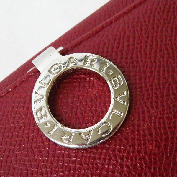 実際に弊社で買取させて頂いた【難有り】BVLGARI/ブルガリ レザー キーケース レッド/赤の画像 6枚目