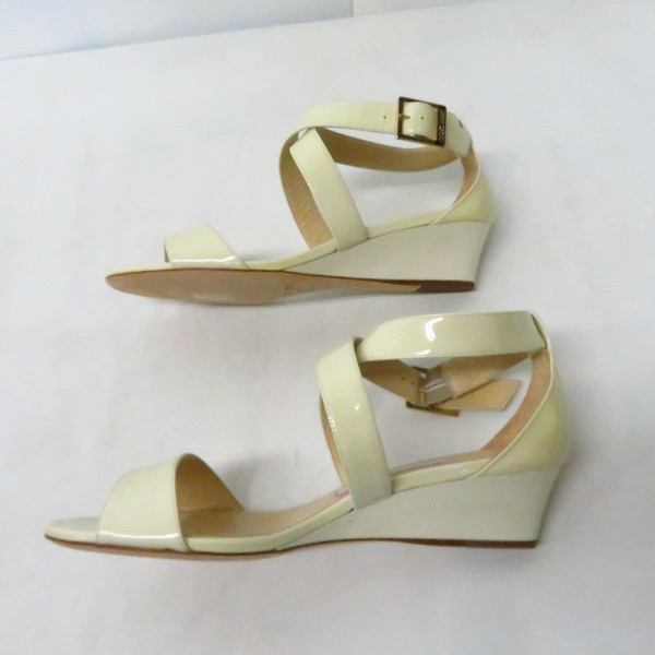実際に弊社で買取させて頂いたJIMMY CHOO/ジミーチュウ ストラップサンダル アイボリー/36の画像 3枚目