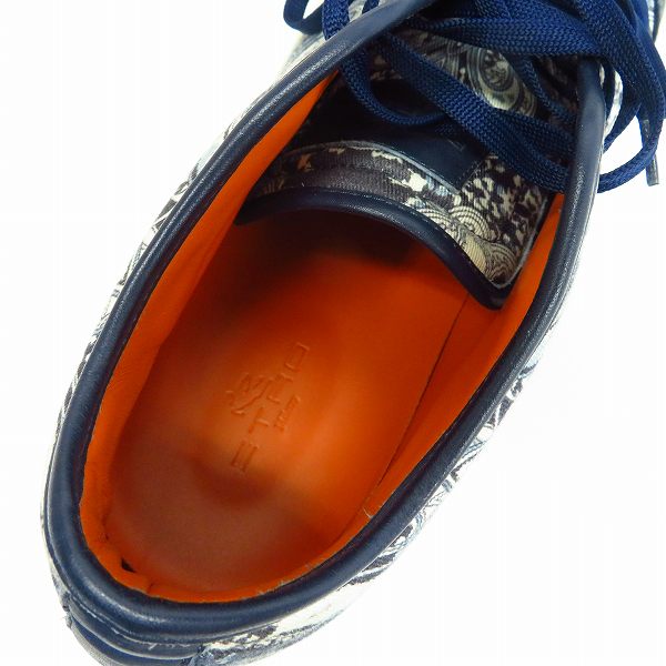 実際に弊社で買取させて頂いたETRO/エトロ ローカット ペイズリー柄 レザー スニーカー 42の画像 4枚目