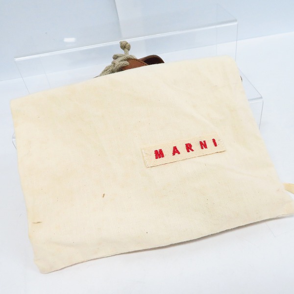 実際に弊社で買取させて頂いたMARNI/マルニ レディース フラットサンダル ブラウン/36の画像 7枚目