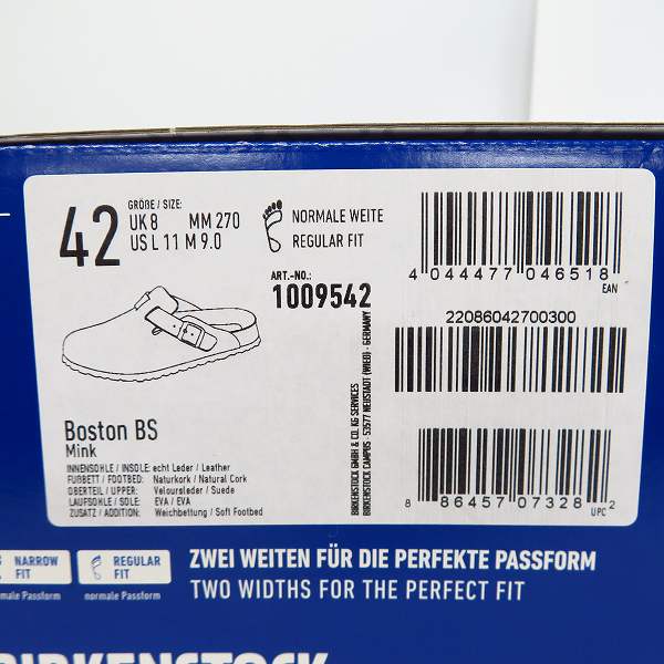 実際に弊社で買取させて頂いたBIRKENSTOCK/ビルケンシュトック BOSTON/ボストン スエードレザー サンダル 1009542/27.0の画像 8枚目