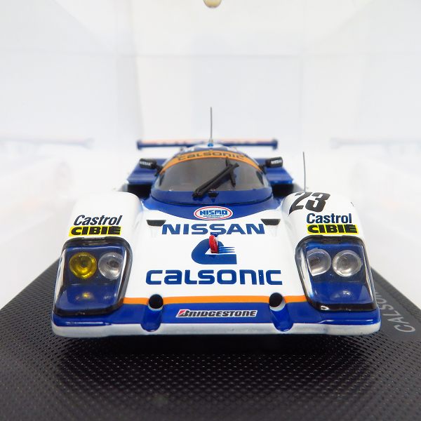 実際に弊社で買取させて頂いたEBBRO/エブロ 1/43スケール CALSONIC NISSAN/カルソニック 日産 R88C  Le MAN's 1988 WHITE/BLUE ミニカーの画像 2枚目