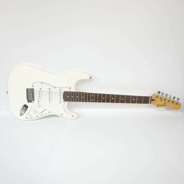 実際に弊社で買取させて頂いた★BUSKER'S/バスカーズ ストラトタイプ エレキギター ホワイト