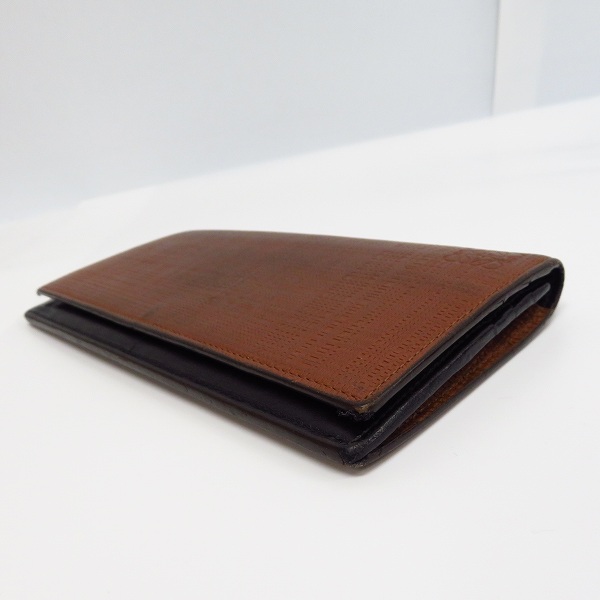 実際に弊社で買取させて頂いたLOEWE/ロエベ レザー 二つ折り ロングウォレット/長財布の画像 2枚目