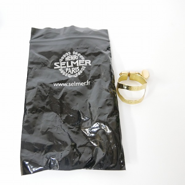 実際に弊社で買取させて頂いた【刻印エラー】HENRI SELMER/セルマー ソプラノサックス用 リガチャー ゴールドの画像 5枚目