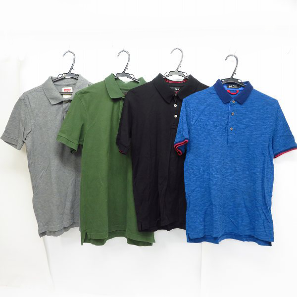 実際に弊社で買取させて頂いたLEVIS/リーバイス FILA/フィラ BEAMS HEART ポロシャツ 4点セット/S/M/L