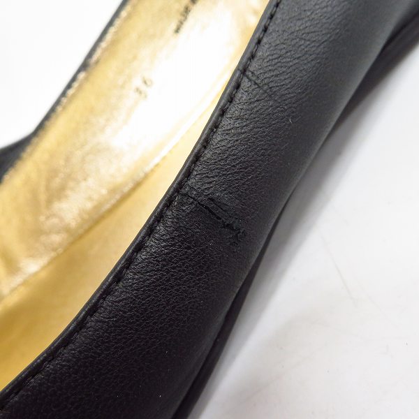 実際に弊社で買取させて頂いたJIMMY CHOO/ジミーチュウ ラインストーン フラットシューズ ブラック/36の画像 8枚目