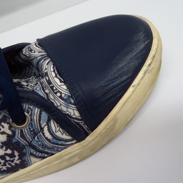 実際に弊社で買取させて頂いたETRO/エトロ ローカット ペイズリー柄 レザー スニーカー 42の画像 6枚目