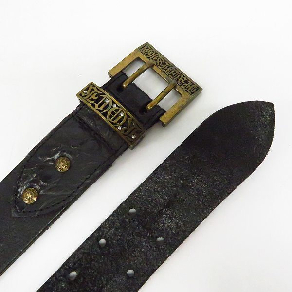 実際に弊社で買取させて頂いたDEAL DESIGN/ディールデザイン ゴールドバックル レザーベルトの画像 1枚目