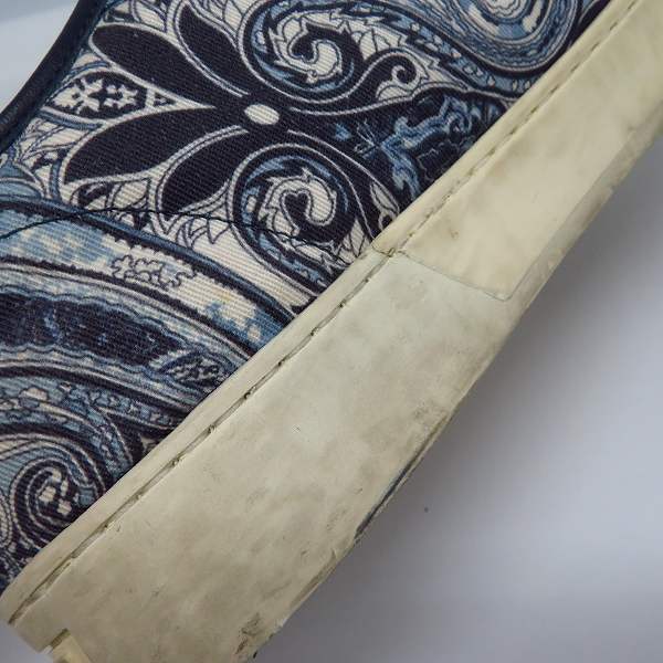 実際に弊社で買取させて頂いたETRO/エトロ ローカット ペイズリー柄 レザー スニーカー 42の画像 7枚目