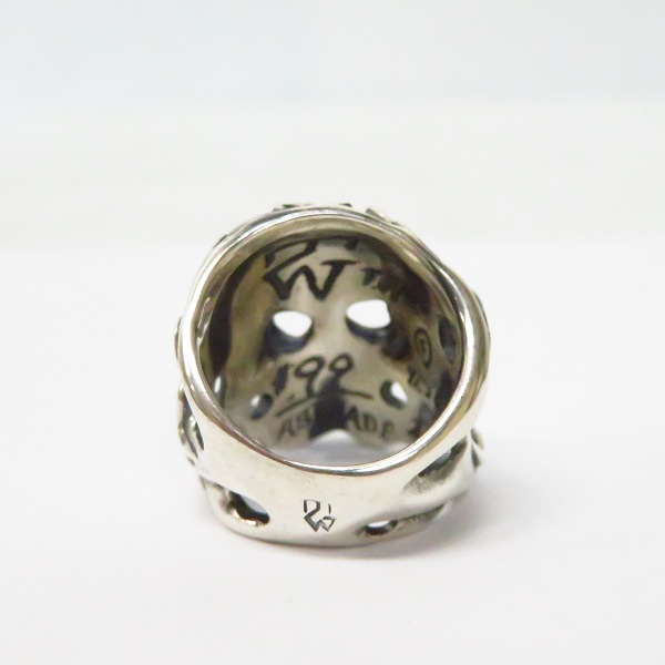 実際に弊社で買取させて頂いた【ギャラ付き】TRAVIS WALKER/トラヴィスワーカー フレイミング オリジナル スカル リング/16.5-17号の画像 3枚目