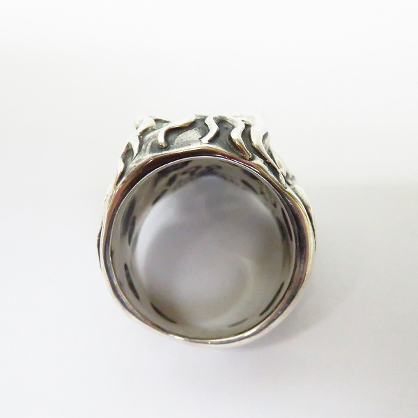 実際に弊社で買取させて頂いた【ギャラ付き】TRAVIS WALKER/トラヴィスワーカー フレイミング オリジナル スカル リング/16.5-17号の画像 5枚目