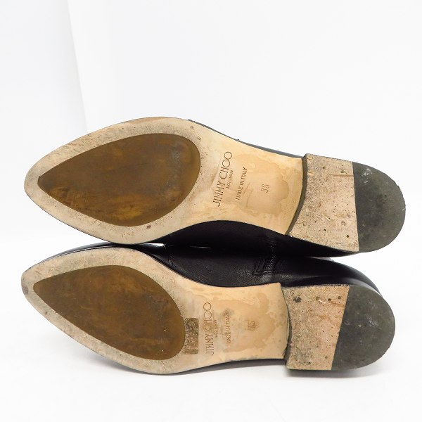 実際に弊社で買取させて頂いたJIMMY CHOO/ジミーチュウ レディース レザー ベルト ショートブーツ/シューズ 36の画像 2枚目