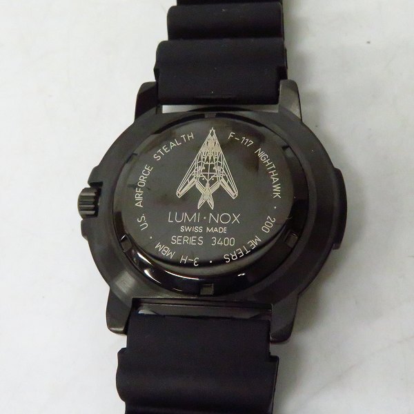 実際に弊社で買取させて頂いたLUMINOX/ルミノックス F-117 NIGHT HAWK/ナイトホーク 腕時計 3400-200【動作未確認】の画像 3枚目