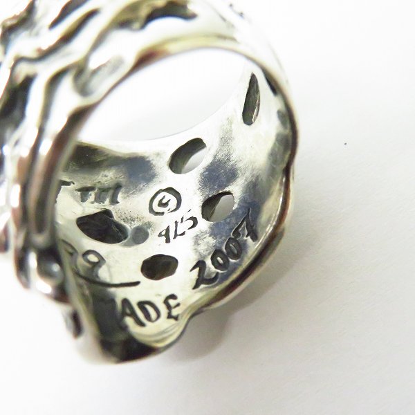 実際に弊社で買取させて頂いた【ギャラ付き】TRAVIS WALKER/トラヴィスワーカー フレイミング オリジナル スカル リング/16.5-17号の画像 7枚目