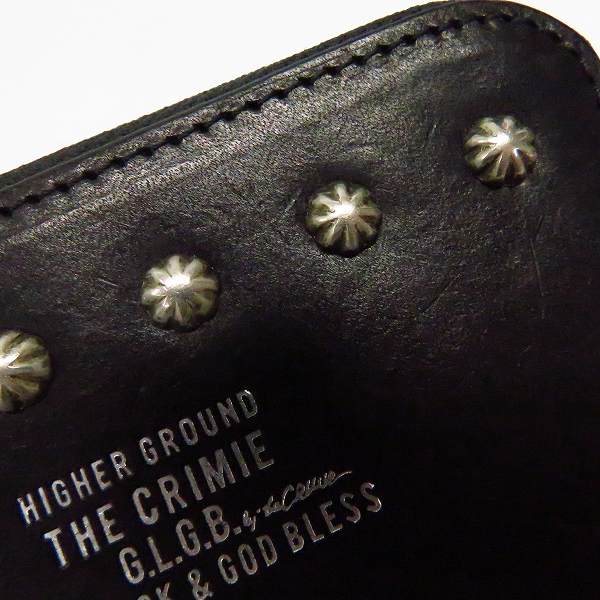 実際に弊社で買取させて頂いたTHE CRIMIE/クライミー レザー財布/ウォレット L字ファスナー スタッズの画像 7枚目
