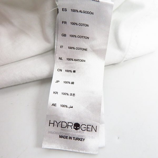 実際に弊社で買取させて頂いたHYDROGEN/ハイドロゲン スカルスタッズ 半袖 Tシャツ/カットソー/Mの画像 3枚目